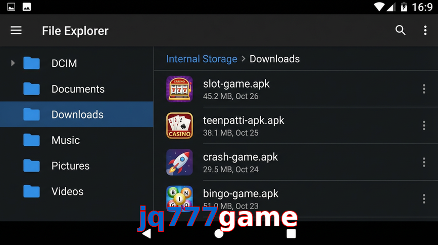 Main screen of Jq777game gameapk page for PK players