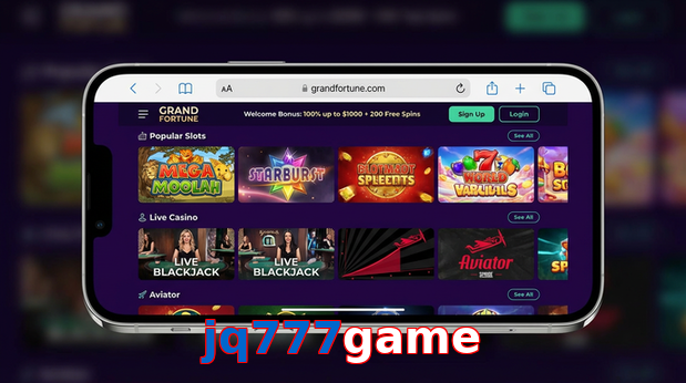 Main screen of Jq777game ios page for PK players